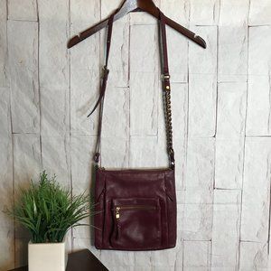 Elliott Lucca Burgundy Crossbody Bag